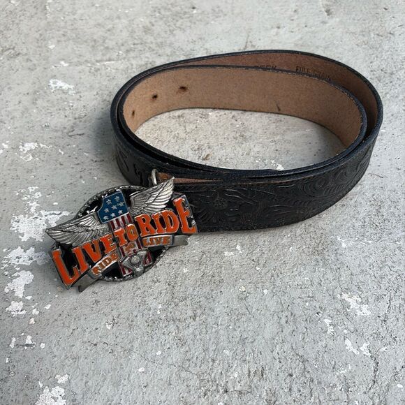 Bushy Creek tooled belt - Picture 1 of 5